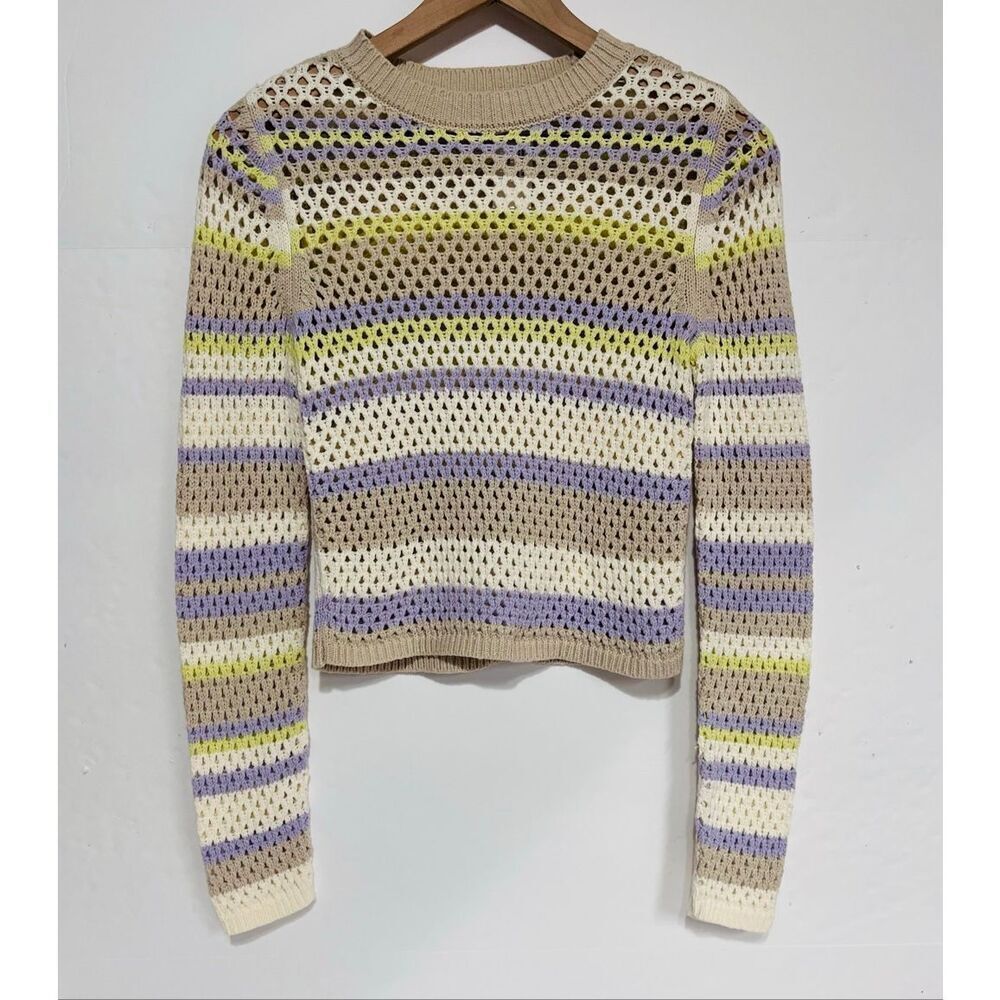 Full Tilt Tillys Open Weave Striped Sweater Size S NWT